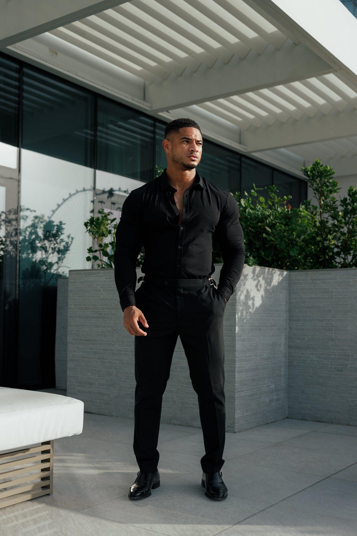 Sleek Black Long Sleeve Jersey by Father Sons - FSD004