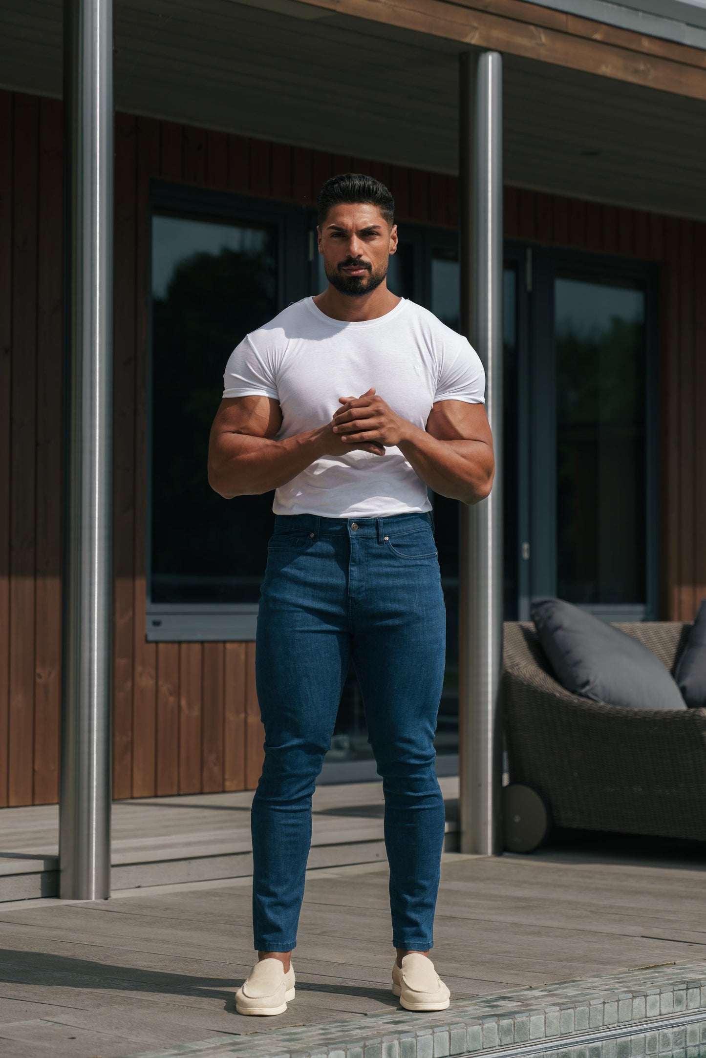 Discover Ultimate Comfort with Father Sons Ultra Soft Navy Stretch Relaxed Jeans - FSJEAN007