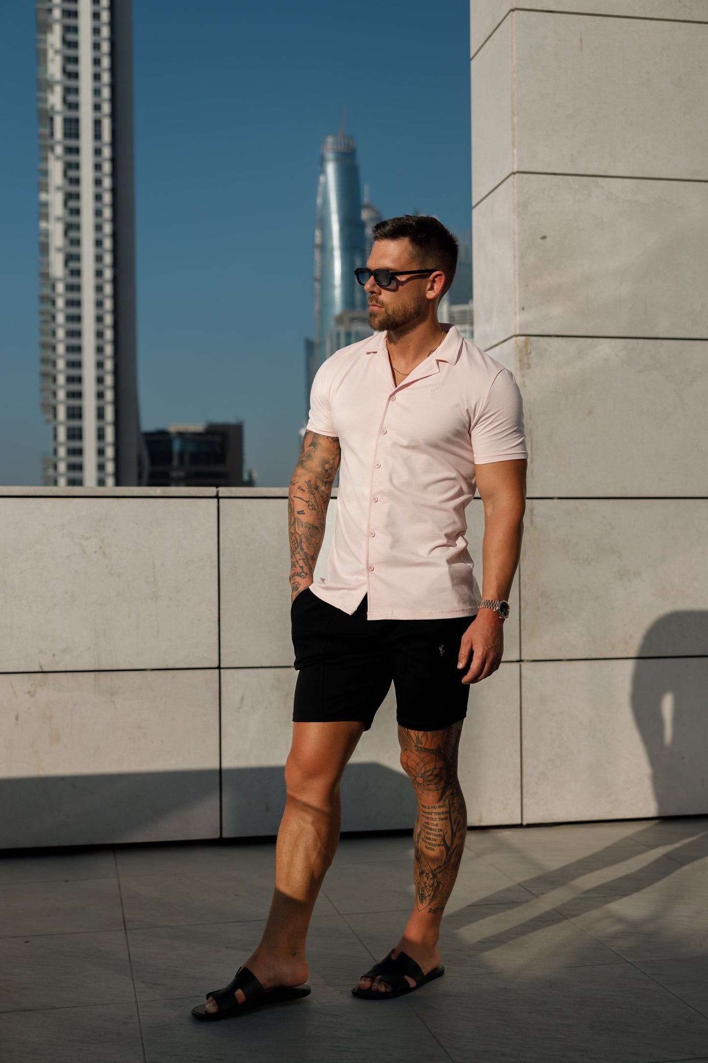 Elevate Your Style: Father Sons Short Sleeve Pink Pique Revere Shirt - FSH1077