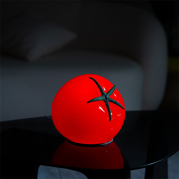 Tomato Table Lamp - Adjustable Brightness Resin Light - Perfect for Modern Home Decor