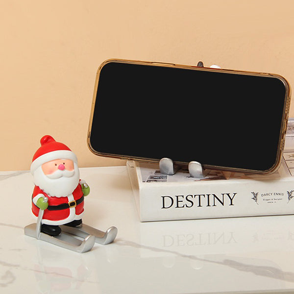 Christmas Skiing Phone Holder - Resin Decoration - Festive Vibe - Holiday Decor