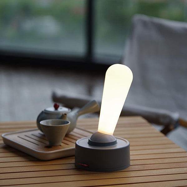 Versatile Joystick Night Lamp - Dual-Mode Brightness - Gray - White - Silicone