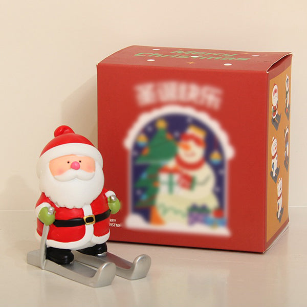 Christmas Skiing Phone Holder - Resin Decoration - Festive Vibe - Holiday Decor
