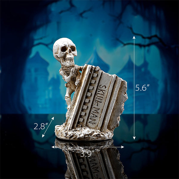 Skull Desk Organizer - Resin - Perfect for Halloween Vibes - Add Fun to Your Workspace