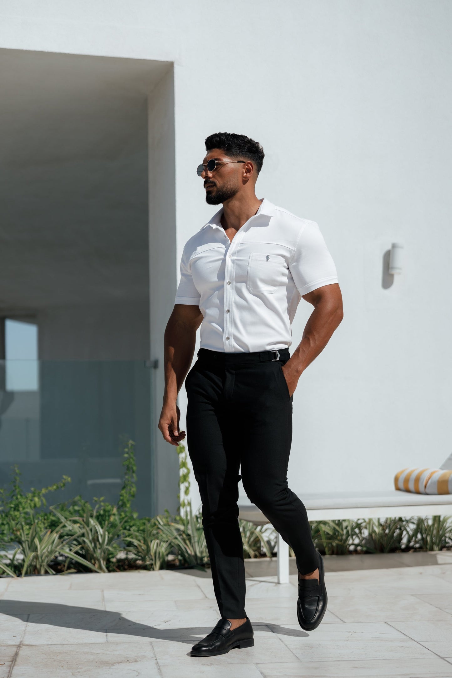 Elevate Your Style: Father Sons Slim Fit Black Stretch Trousers with Chic Silver Waist Adjusters - Pre-Order Now for September 19th!