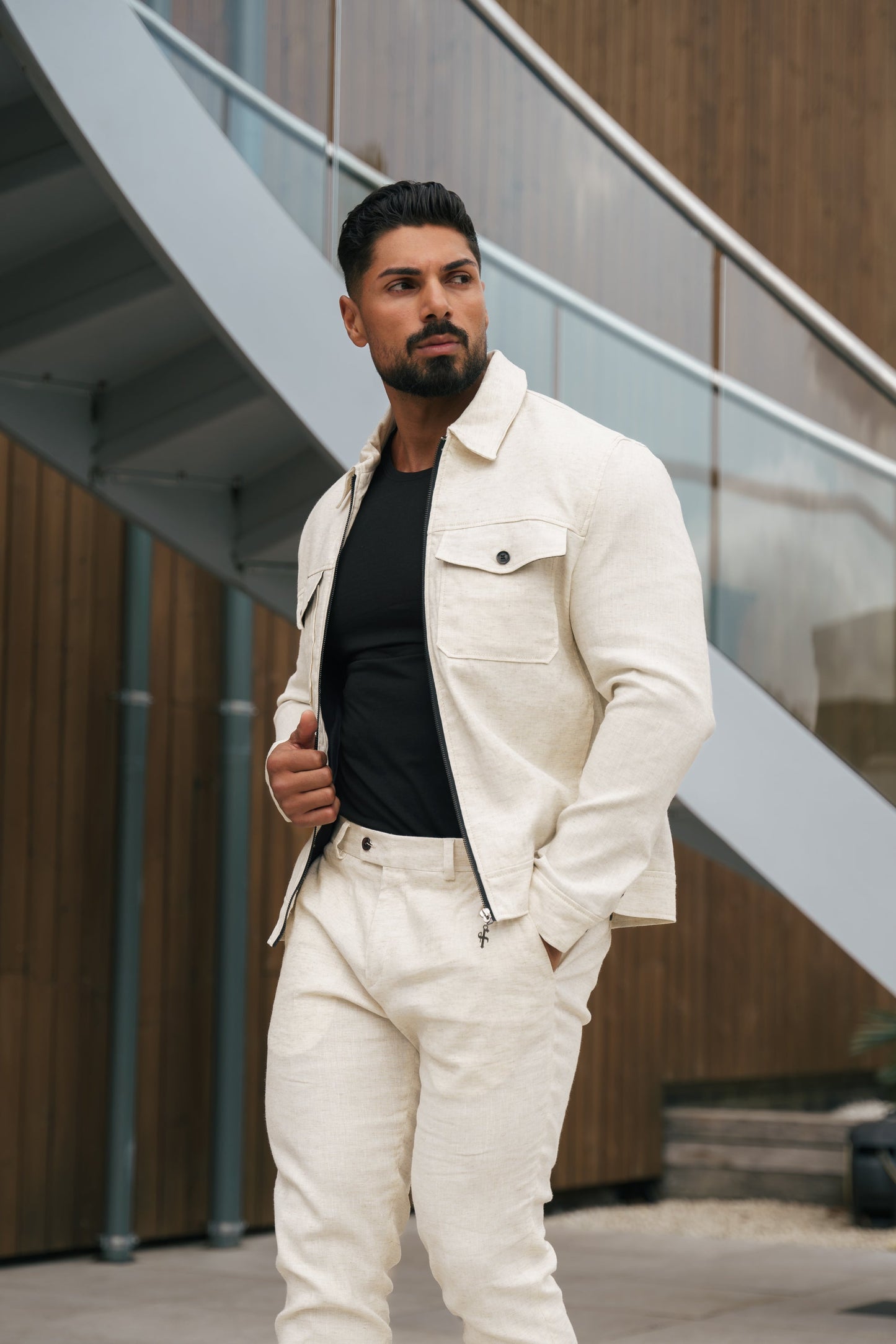 Chic FS Linen Zipped Jacket - Perfect Blend of Style and Comfort!