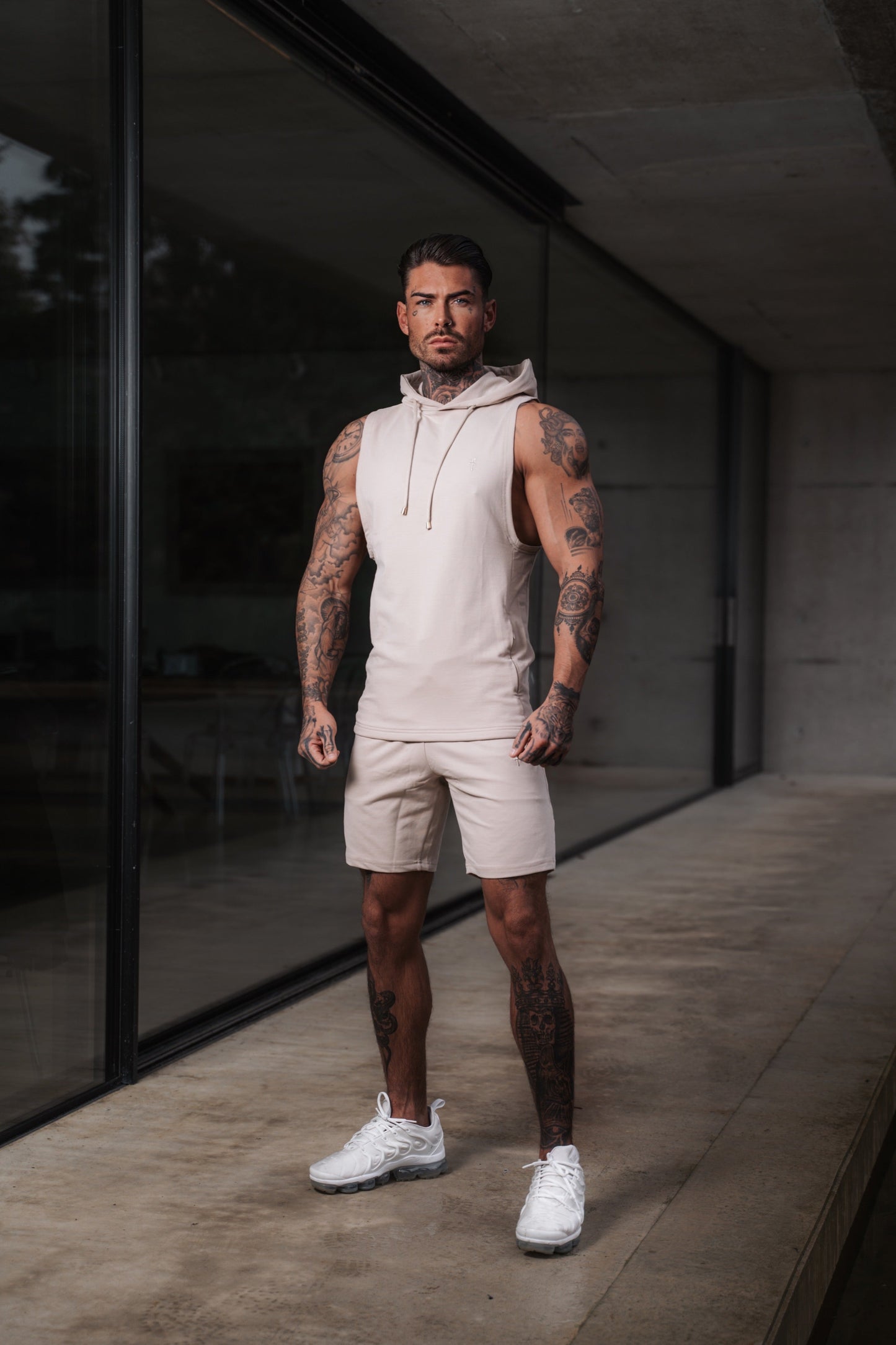 Elevate Your Wardrobe with Father Sons Beige Stretch-Fit Shorts - FSH900!