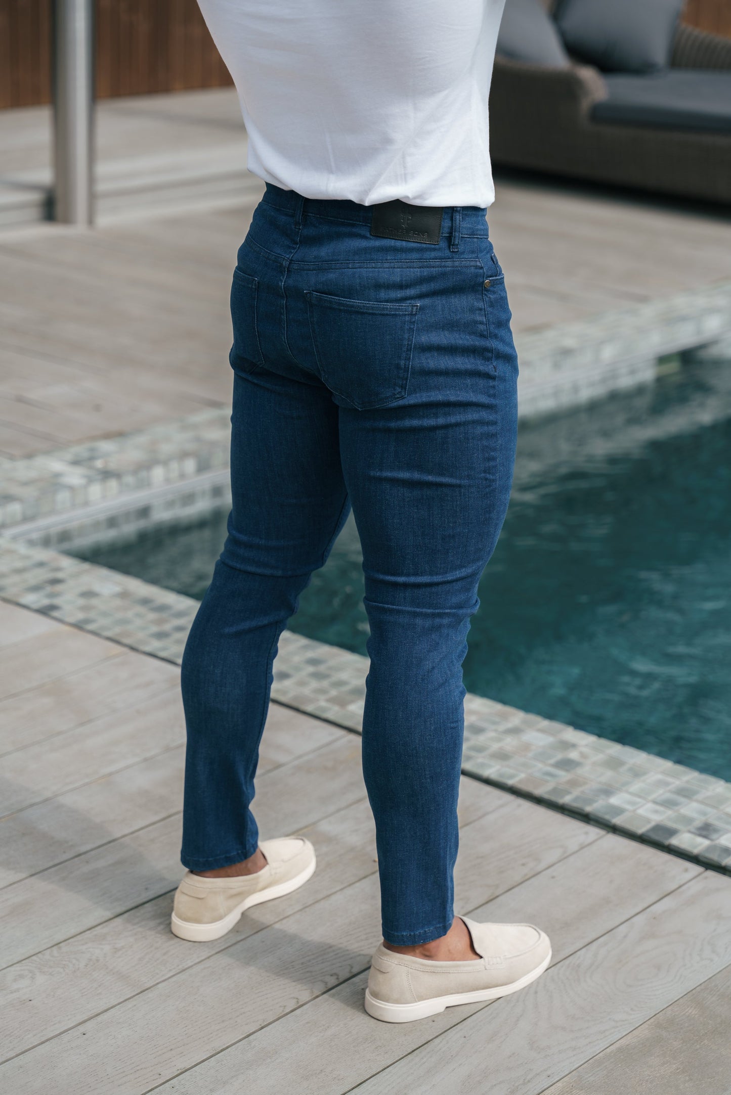 Discover Ultimate Comfort with Father Sons Ultra Soft Navy Stretch Relaxed Jeans - FSJEAN007