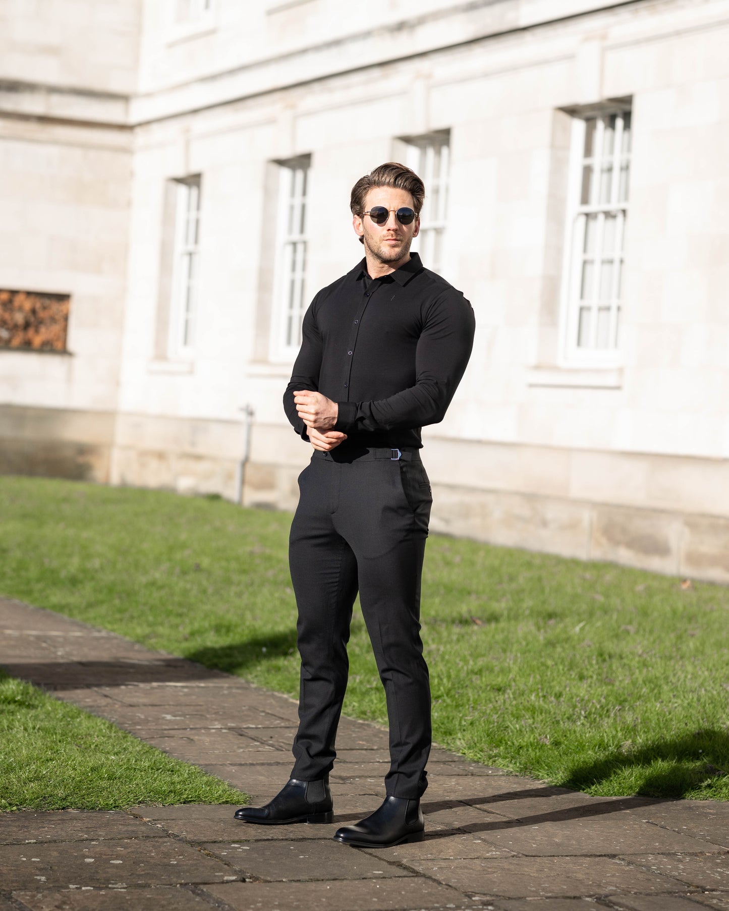 Sleek Black Long Sleeve Jersey by Father Sons - FSD004