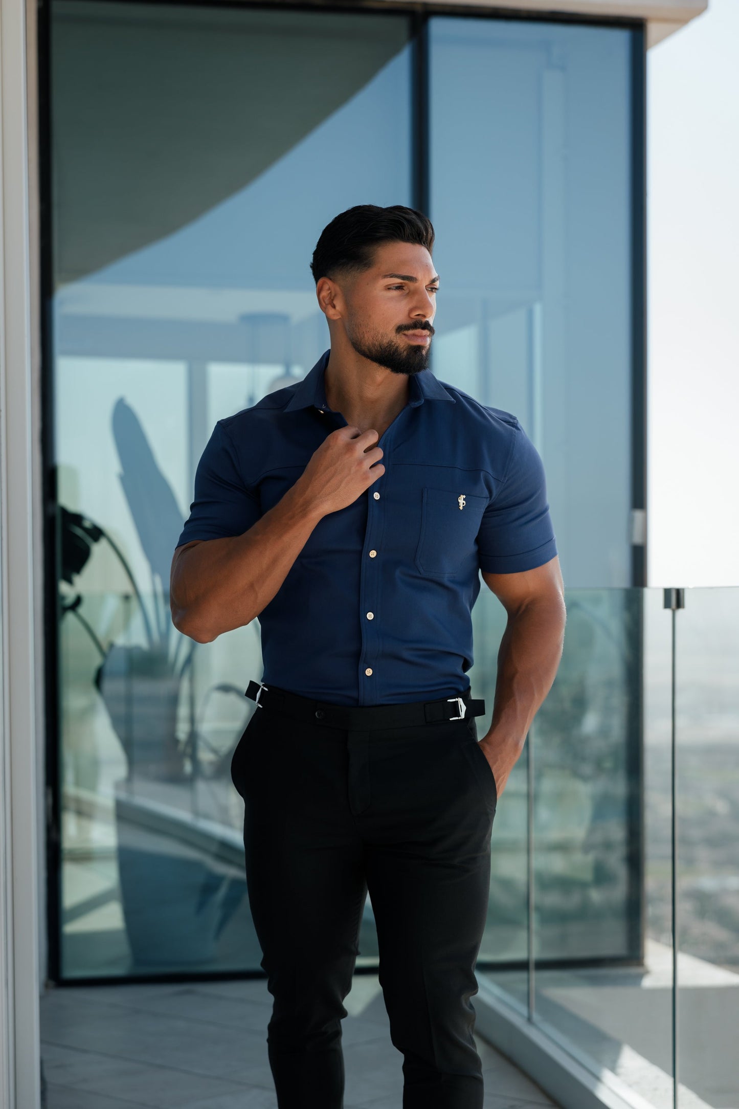 Elevate Your Style: Father Sons Slim Fit Black Stretch Trousers with Chic Silver Waist Adjusters - Pre-Order Now for September 19th!