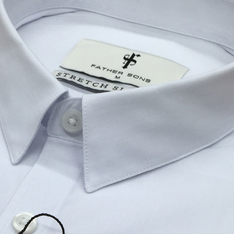 Elevate Your Style with Father Sons Super Slim Stretch Classic White Shirt - FS099