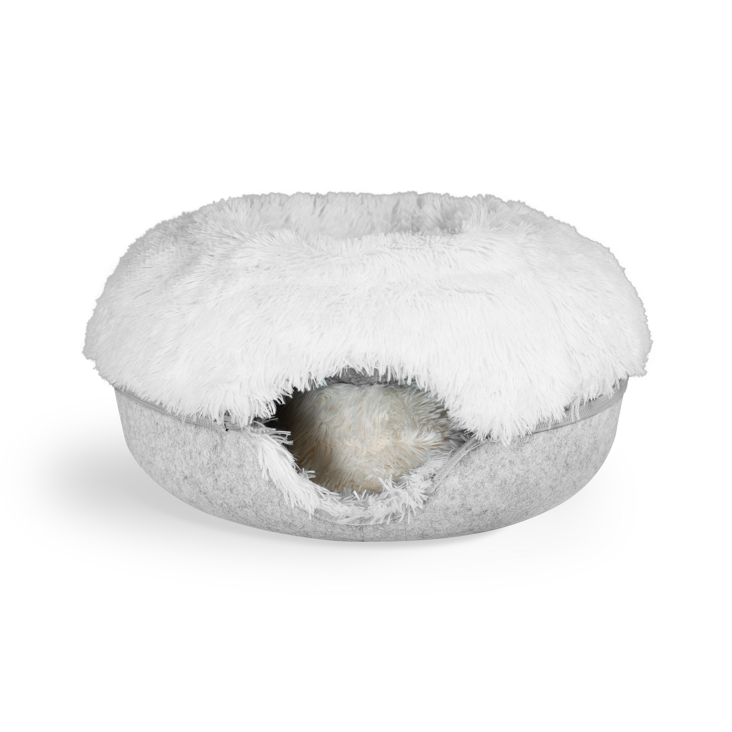 Serene Donut Pillow - Soft Shadow Light Grey