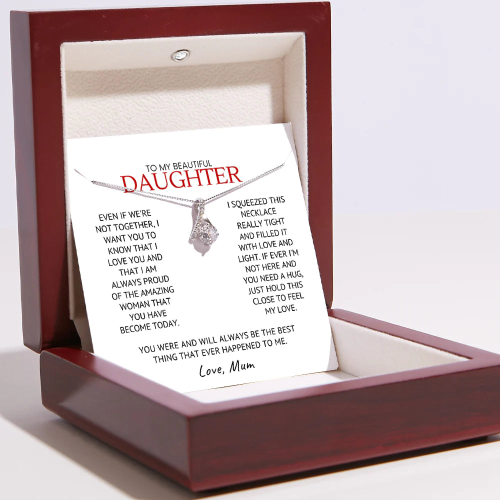 Collar para mi hija de mamá – Colgante de amor infinito – Siempre estoy orgullosa
