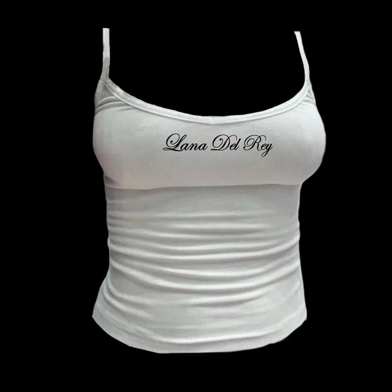 streetwear sleeveless sling crop tops