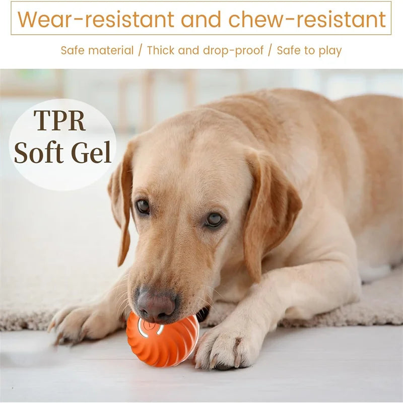 Smart Interactive Dog Ball – USB Rechargeable Automatic Moving Toy for Puppies and Cats"