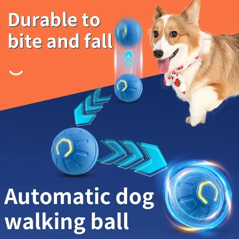 Smart Interactive Dog Ball – USB Rechargeable Automatic Moving Toy for Puppies and Cats"