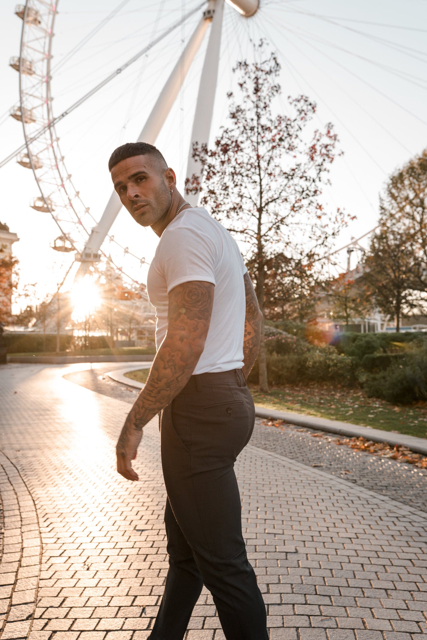 Elevate Your Style with the Father Sons Premium White Bamboo Crew Neck T-Shirt - FSH576