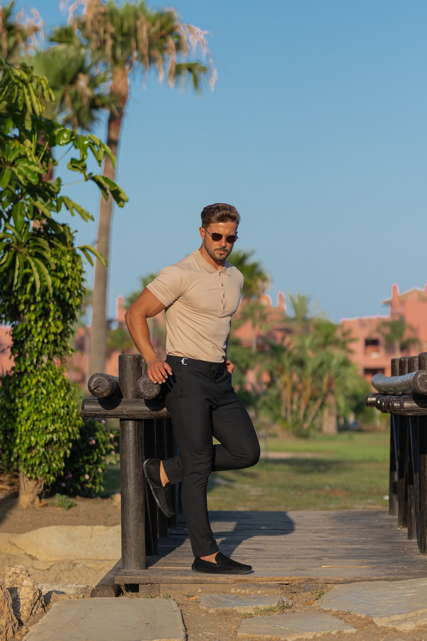 Elevate Your Style: Father Sons Slim Fit Black Stretch Trousers with Chic Silver Waist Adjusters - Pre-Order Now for September 19th!