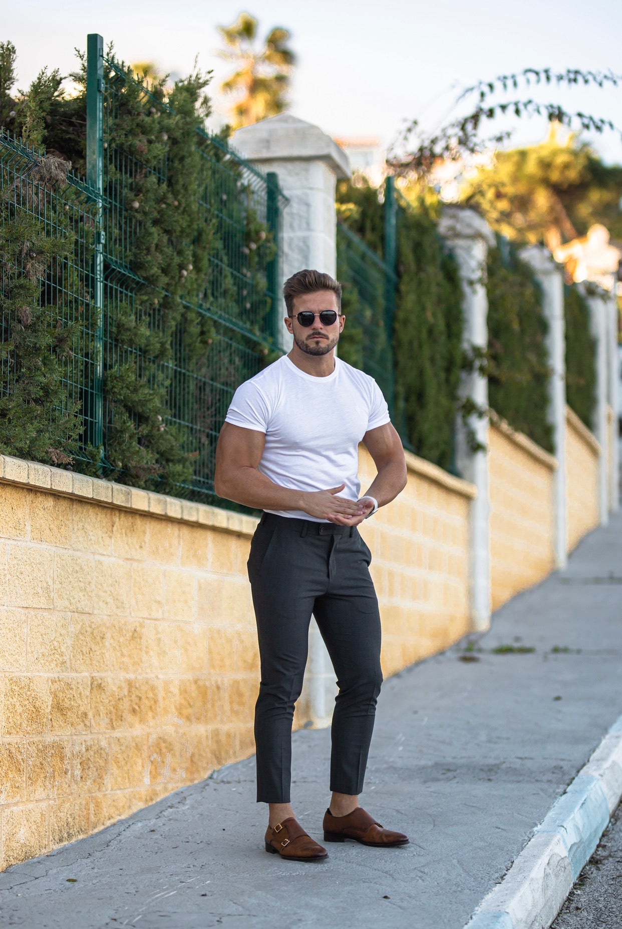 Elevate Your Style with the Father Sons Premium White Bamboo Crew Neck T-Shirt - FSH576