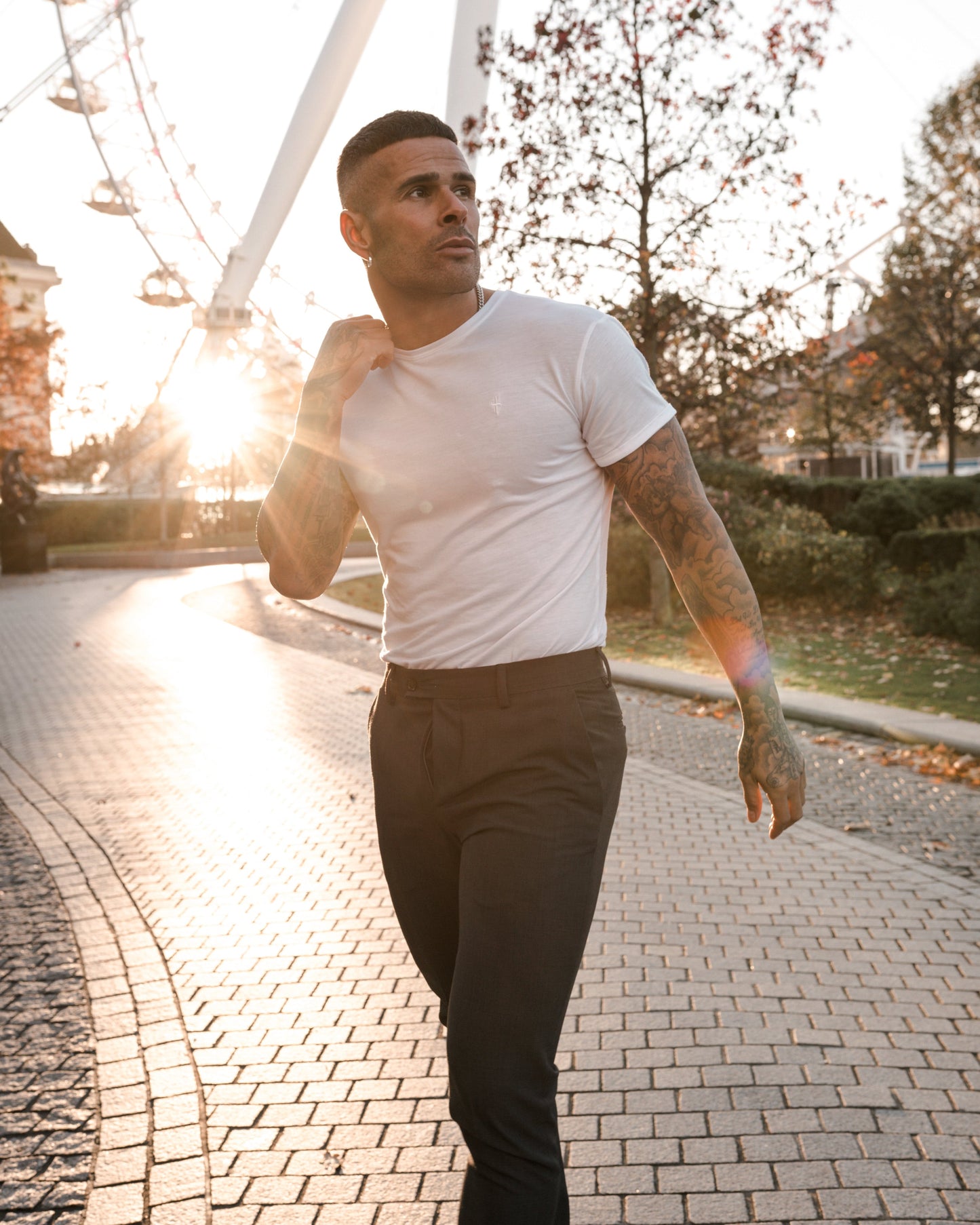 Elevate Your Style with the Father Sons Premium White Bamboo Crew Neck T-Shirt - FSH576