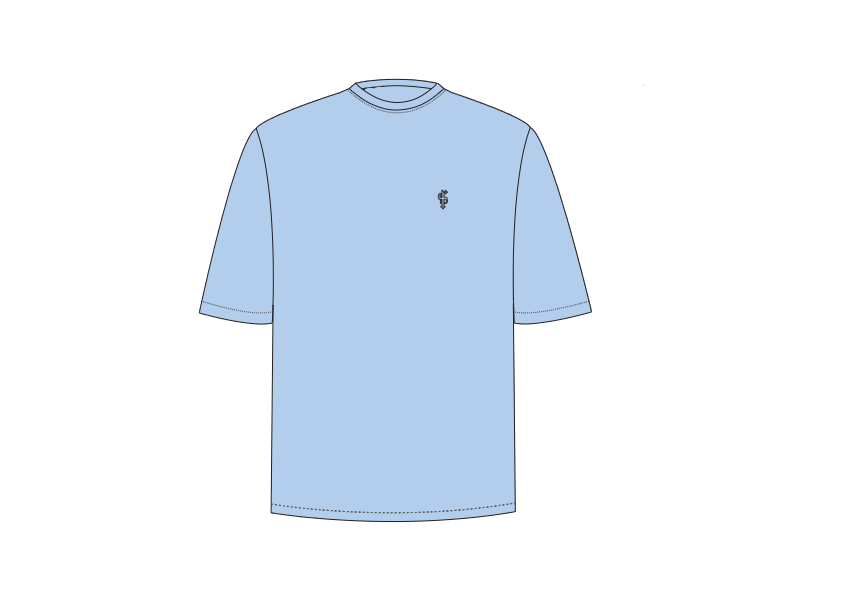 Elevate Your Wardrobe with the Father Sons Light Blue Oversized Crew Neck T-Shirt - FSH872