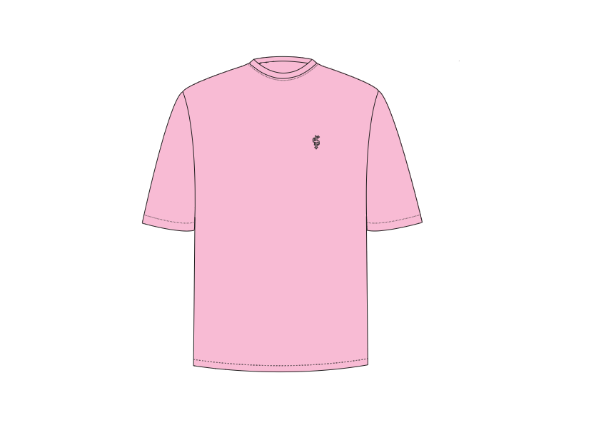 Father Sons Classic Pink Oversized Crew Tee - FSH870