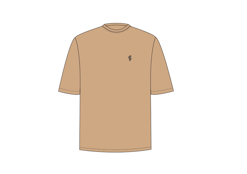 Father Sons Luxe Oversized Beige Crew T-Shirt - Elevate Your Style with FSH867