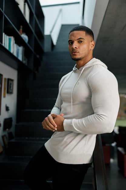Elevate Your Style with the Father Sons Silver Grey Knitted Pullover Hoodie - FSN117