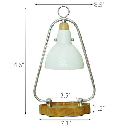 Vintage Wax Melting Lamp - Warm Ambient Lighting - Wooden Base - Retro Charm