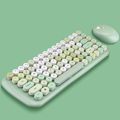 Wireless Mouse and Keyboard Set - Pink - Blue - Green - Ideal for Home and Office