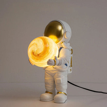 Astronaut Planet Lamp - Ambient Lighting - Whimsical Home Decor - Space Lovers