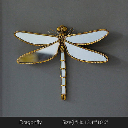 Vintage Home Decor Accent - Dragonfly and Butterfly Wall Hanging - Retro Elegance