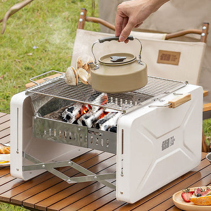 Foldable Outdoor Camping Barbecue Grill - Easy Setup and Storage - Portable