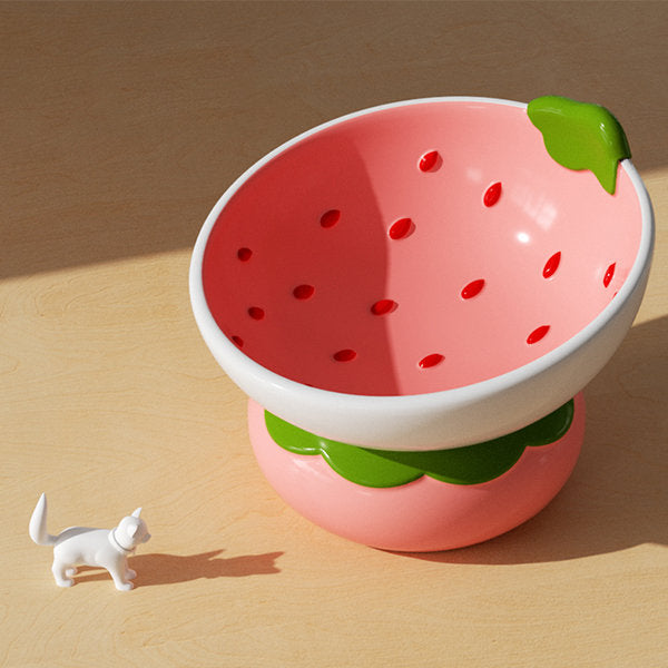 Ceramic Fruit Pet Bowl - Orange - Strawberry - Pumpkin