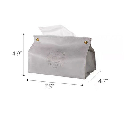 Retro Tissue Box - PU Leather - Pink - Orange - Elegant Home Decor