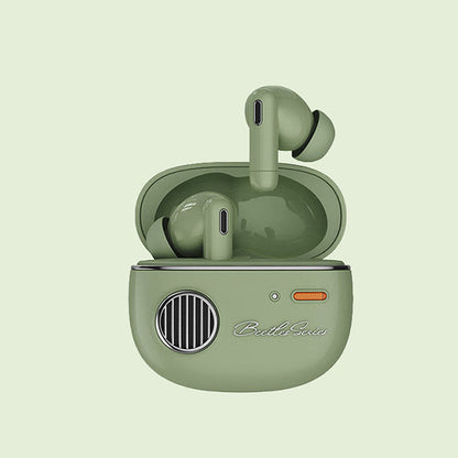 Retro Bluetooth Earbuds - Wireless - Pink - Green