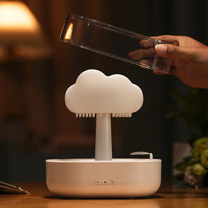 Cloud Raindrop Humidifier – Essential Oil Diffuser – Night Light – Soothing Mist – Home & Office