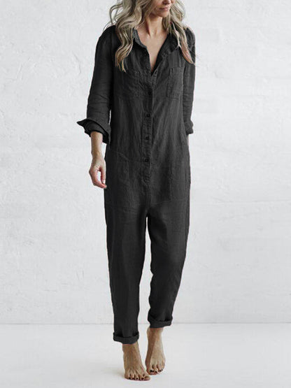 OLIVIA - STYLISH BUTTON-UP JUMPSUIT