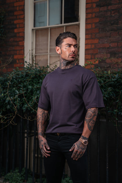 Elevate Your Style with the Father Sons Classic Plum Oversized Crew T-Shirt - FSH871