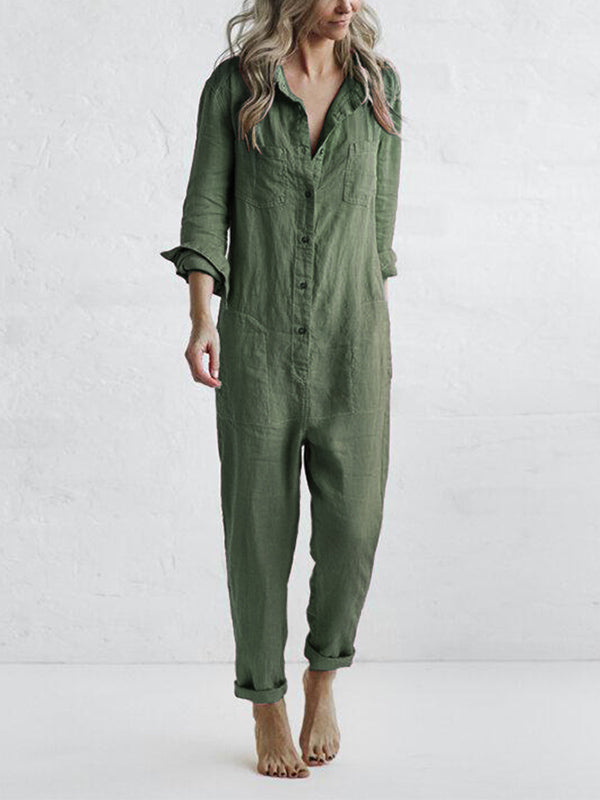 OLIVIA - STYLISH BUTTON-UP JUMPSUIT