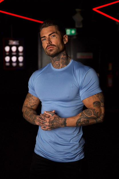 Elevate Your Workout with the Father Sons Light Blue Gym Crew - FSH883