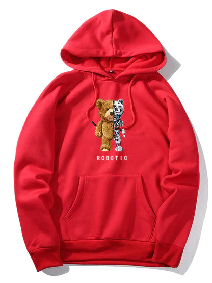 Robot Bear Graphic Hoodies