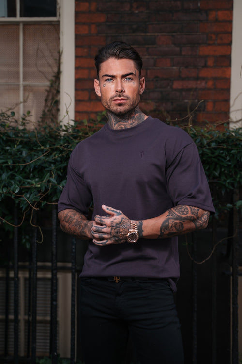 Elevate Your Style with the Father Sons Classic Plum Oversized Crew T-Shirt - FSH871