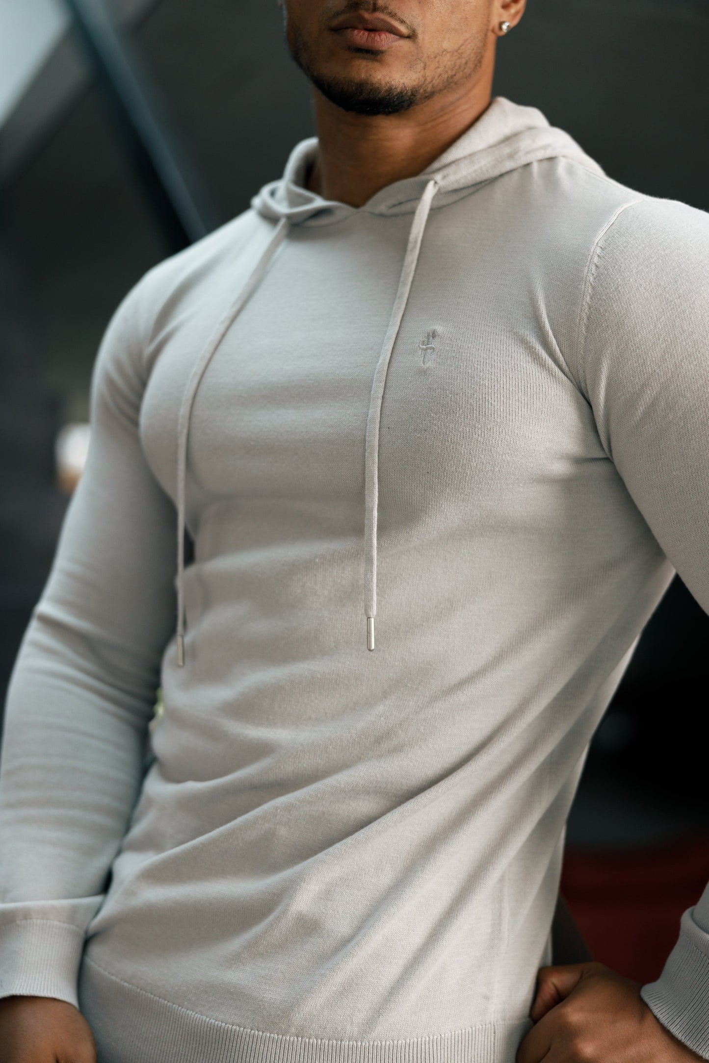 Elevate Your Style with the Father Sons Silver Grey Knitted Pullover Hoodie - FSN117