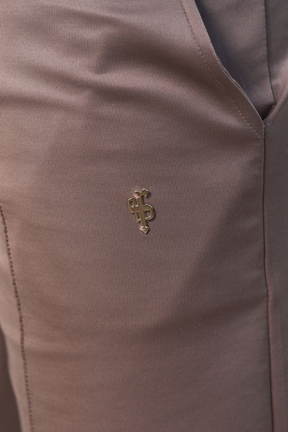 Stylish Taupe & Gold Pintuck Shorts with Elasticated Drawstring by Father Sons - FSH1037