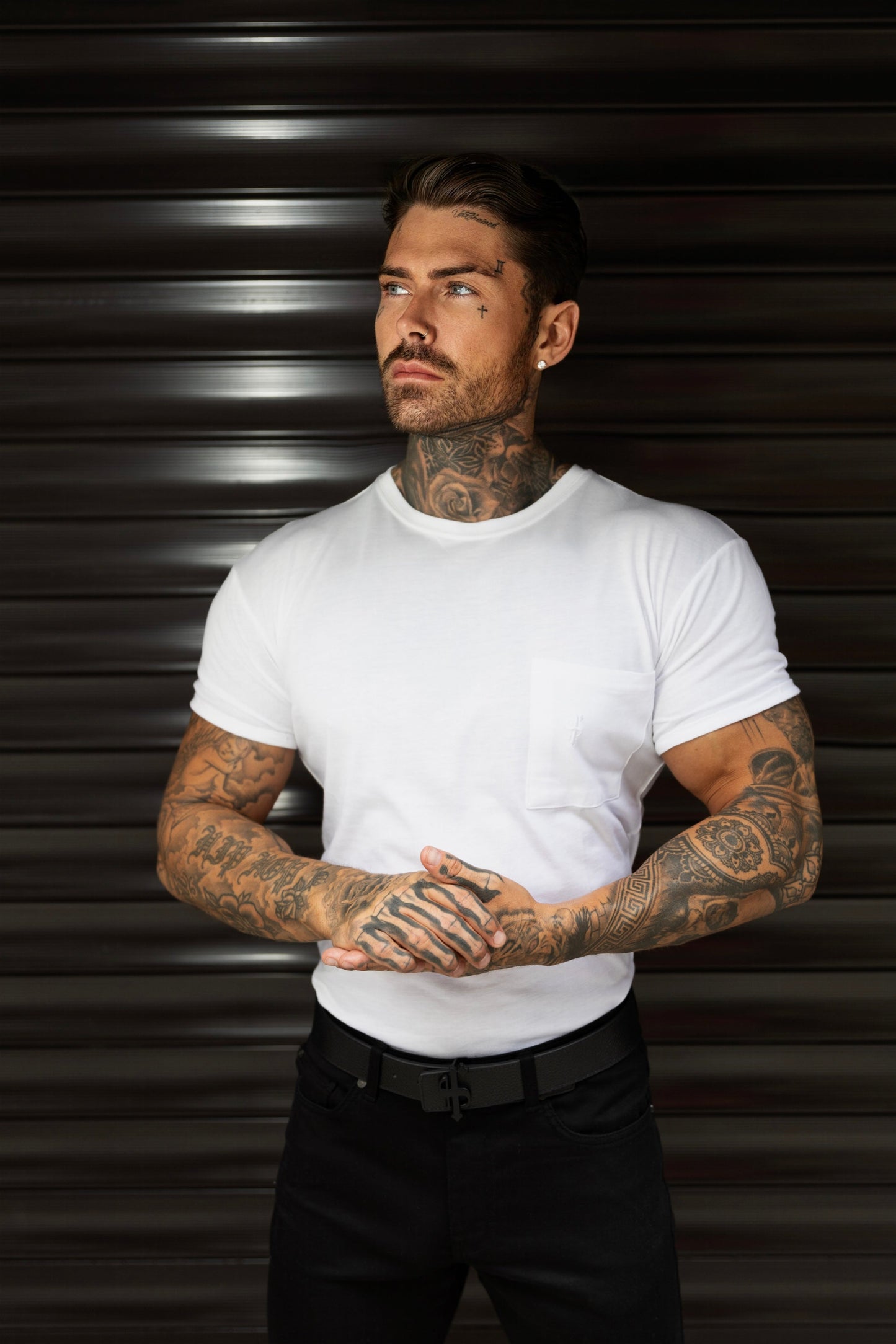 Elevate Your Wardrobe with the Father Sons White Bamboo Pocket Crew T-Shirt - Perfectly Crafted Short Sleeve Style - FSH1095