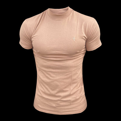 Elevate Your Style with the Father Sons Ribbed High Neck Short Sleeve Crew in Coffee - FSH1008