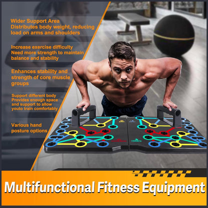 Tabla de flexiones para entrenamiento de abdominales 12 en 1