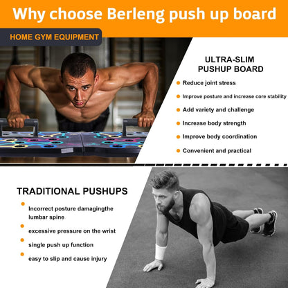 Tabla de flexiones para entrenamiento de abdominales 12 en 1