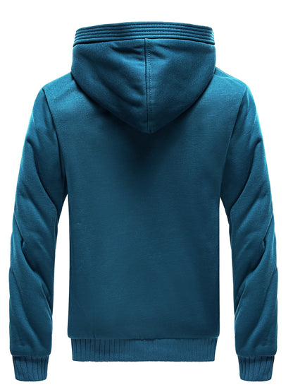Cozy Color Block Fleece Hooded Jacket -
